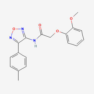 2-(2-methoxyphenoxy)-N-[4-(4-methylphenyl)-1,2,5-oxadiazol-3-yl]acetamide