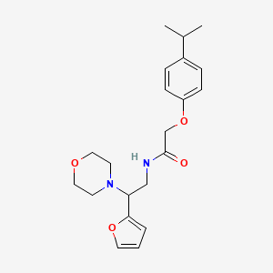 N-[2-(furan-2-yl)-2-(morpholin-4-yl)ethyl]-2-[4-(propan-2-yl)phenoxy]acetamide