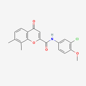 N-(3-chloro-4-methoxyphenyl)-7,8-dimethyl-4-oxo-4H-chromene-2-carboxamide