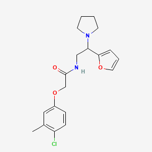 molecular formula C19H23ClN2O3 B11388911 2-(4-chloro-3-methylphenoxy)-N-[2-(furan-2-yl)-2-(pyrrolidin-1-yl)ethyl]acetamide 