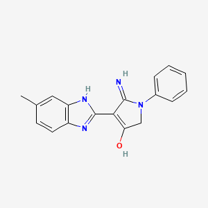 5-amino-4-(5-methyl-1H-benzimidazol-2-yl)-1-phenyl-2H-pyrrol-3-one