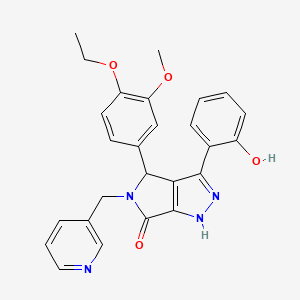 4-(4-ethoxy-3-methoxyphenyl)-3-(2-hydroxyphenyl)-5-(pyridin-3-ylmethyl)-4,5-dihydropyrrolo[3,4-c]pyrazol-6(1H)-one