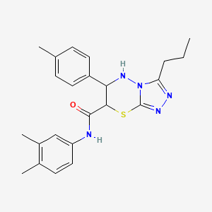 N-(3,4-dimethylphenyl)-6-(4-methylphenyl)-3-propyl-6,7-dihydro-5H-[1,2,4]triazolo[3,4-b][1,3,4]thiadiazine-7-carboxamide