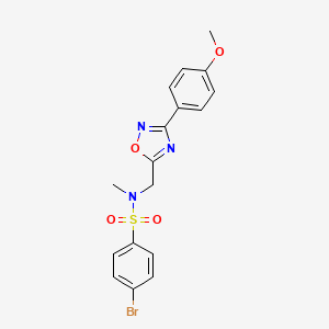 molecular formula C17H16BrN3O4S B11388948 4-bromo-N-{[3-(4-methoxyphenyl)-1,2,4-oxadiazol-5-yl]methyl}-N-methylbenzenesulfonamide 