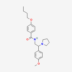 4-butoxy-N-[2-(4-methoxyphenyl)-2-(pyrrolidin-1-yl)ethyl]benzamide