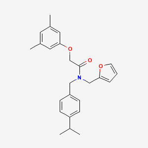 2-(3,5-dimethylphenoxy)-N-(furan-2-ylmethyl)-N-[4-(propan-2-yl)benzyl]acetamide