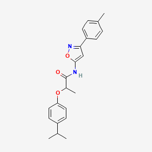 N-[3-(4-methylphenyl)-1,2-oxazol-5-yl]-2-[4-(propan-2-yl)phenoxy]propanamide