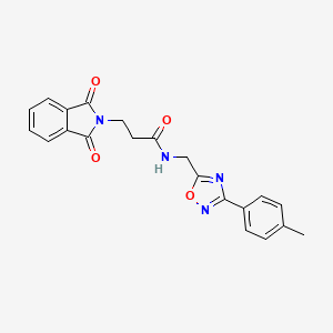 3-(1,3-dioxo-1,3-dihydro-2H-isoindol-2-yl)-N-{[3-(4-methylphenyl)-1,2,4-oxadiazol-5-yl]methyl}propanamide