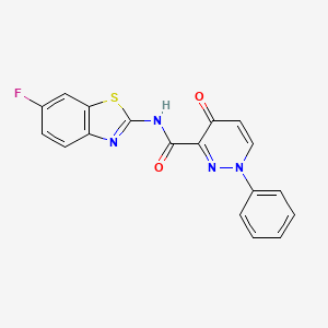 N-(6-fluoro-1,3-benzothiazol-2-yl)-4-oxo-1-phenyl-1,4-dihydropyridazine-3-carboxamide