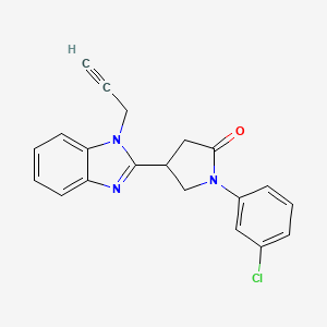 molecular formula C20H16ClN3O B11389016 1-(3-chlorophenyl)-4-[1-(prop-2-yn-1-yl)-1H-benzimidazol-2-yl]pyrrolidin-2-one 