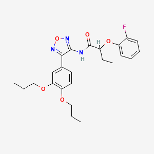 N-[4-(3,4-dipropoxyphenyl)-1,2,5-oxadiazol-3-yl]-2-(2-fluorophenoxy)butanamide