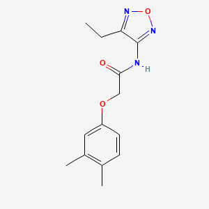 molecular formula C14H17N3O3 B11389058 2-(3,4-dimethylphenoxy)-N-(4-ethyl-1,2,5-oxadiazol-3-yl)acetamide 