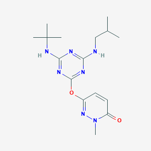 6-({4-(tert-butylamino)-6-[(2-methylpropyl)amino]-1,3,5-triazin-2-yl}oxy)-2-methylpyridazin-3(2H)-one