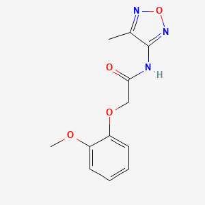 molecular formula C12H13N3O4 B11389075 2-(2-methoxyphenoxy)-N-(4-methyl-1,2,5-oxadiazol-3-yl)acetamide 