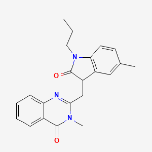 3-methyl-2-[(5-methyl-2-oxo-1-propyl-2,3-dihydro-1H-indol-3-yl)methyl]quinazolin-4(3H)-one