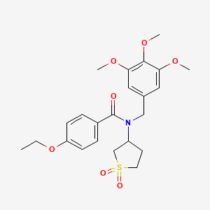 molecular formula C23H29NO7S B11389088 N-(1,1-dioxidotetrahydrothiophen-3-yl)-4-ethoxy-N-(3,4,5-trimethoxybenzyl)benzamide 