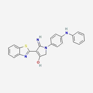 5-Amino-4-(1,3-benzothiazol-2-YL)-1-[4-(phenylamino)phenyl]-2,3-dihydro-1H-pyrrol-3-one