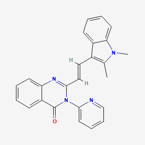 molecular formula C25H20N4O B11389102 2-[(E)-2-(1,2-dimethyl-1H-indol-3-yl)ethenyl]-3-(pyridin-2-yl)quinazolin-4(3H)-one 