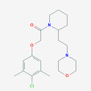 molecular formula C21H31ClN2O3 B11389112 2-(4-Chloro-3,5-dimethylphenoxy)-1-{2-[2-(morpholin-4-yl)ethyl]piperidin-1-yl}ethanone 