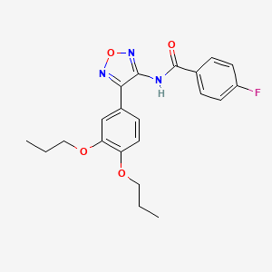 N-[4-(3,4-dipropoxyphenyl)-1,2,5-oxadiazol-3-yl]-4-fluorobenzamide