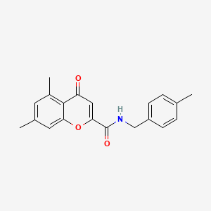 5,7-dimethyl-N-(4-methylbenzyl)-4-oxo-4H-chromene-2-carboxamide