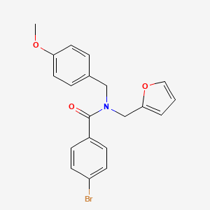 molecular formula C20H18BrNO3 B11389140 4-bromo-N-(furan-2-ylmethyl)-N-(4-methoxybenzyl)benzamide 