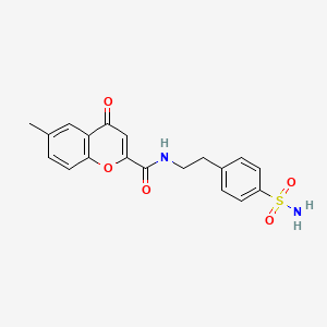 6-methyl-4-oxo-N-[2-(4-sulfamoylphenyl)ethyl]-4H-chromene-2-carboxamide