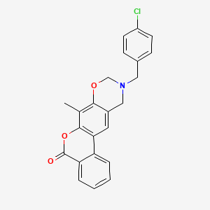 10-(4-chlorobenzyl)-7-methyl-10,11-dihydrobenzo[3,4]chromeno[6,7-e][1,3]oxazin-5(9H)-one