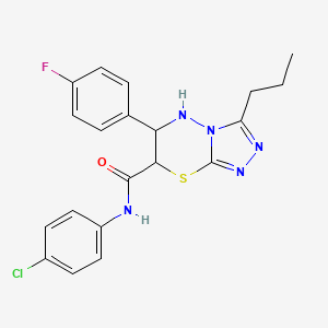 N-(4-chlorophenyl)-6-(4-fluorophenyl)-3-propyl-6,7-dihydro-5H-[1,2,4]triazolo[3,4-b][1,3,4]thiadiazine-7-carboxamide