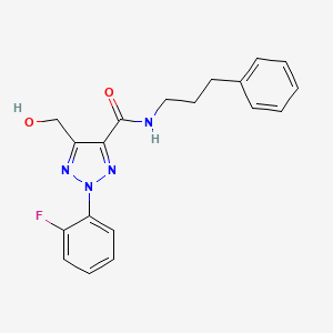 2-(2-fluorophenyl)-5-(hydroxymethyl)-N-(3-phenylpropyl)-2H-1,2,3-triazole-4-carboxamide