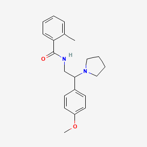 N-[2-(4-methoxyphenyl)-2-(pyrrolidin-1-yl)ethyl]-2-methylbenzamide