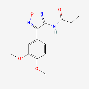 N-[4-(3,4-dimethoxyphenyl)-1,2,5-oxadiazol-3-yl]propanamide