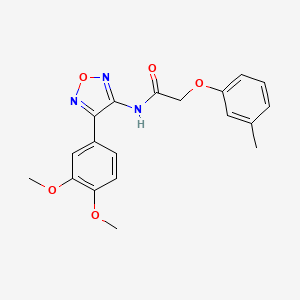 molecular formula C19H19N3O5 B11389226 N-[4-(3,4-dimethoxyphenyl)-1,2,5-oxadiazol-3-yl]-2-(3-methylphenoxy)acetamide 