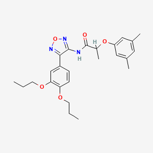 2-(3,5-dimethylphenoxy)-N-[4-(3,4-dipropoxyphenyl)-1,2,5-oxadiazol-3-yl]propanamide