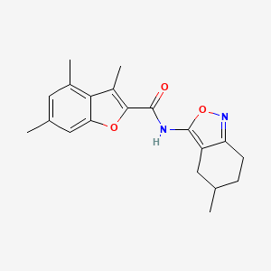 3,4,6-trimethyl-N-(5-methyl-4,5,6,7-tetrahydro-2,1-benzoxazol-3-yl)-1-benzofuran-2-carboxamide