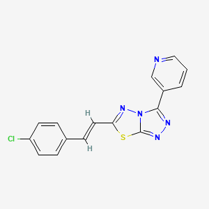 6-[(E)-2-(4-chlorophenyl)ethenyl]-3-(pyridin-3-yl)[1,2,4]triazolo[3,4-b][1,3,4]thiadiazole