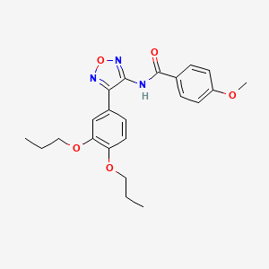 N-[4-(3,4-dipropoxyphenyl)-1,2,5-oxadiazol-3-yl]-4-methoxybenzamide