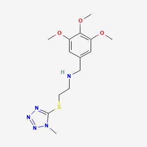 molecular formula C14H21N5O3S B11389332 2-[(1-methyl-1H-tetrazol-5-yl)sulfanyl]-N-(3,4,5-trimethoxybenzyl)ethanamine 