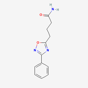 4-(3-Phenyl-1,2,4-oxadiazol-5-yl)butanamide