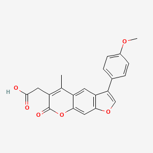 2-[3-(4-Methoxyphenyl)-5-methyl-7-oxofuro[3,2-g]chromen-6-yl]acetic acid