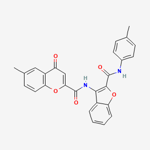 6-methyl-N-{2-[(4-methylphenyl)carbamoyl]-1-benzofuran-3-yl}-4-oxo-4H-chromene-2-carboxamide