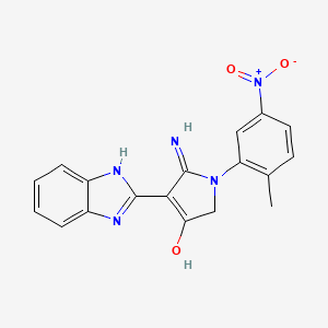 5-Amino-4-(1H-1,3-benzodiazol-2-YL)-1-(2-methyl-5-nitrophenyl)-2,3-dihydro-1H-pyrrol-3-one