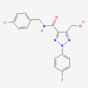 molecular formula C17H14ClFN4O2 B11389379 N-(4-chlorobenzyl)-2-(4-fluorophenyl)-5-(hydroxymethyl)-2H-1,2,3-triazole-4-carboxamide 