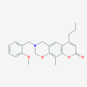 3-(2-methoxybenzyl)-10-methyl-6-propyl-3,4-dihydro-2H,8H-chromeno[6,7-e][1,3]oxazin-8-one