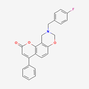 9-(4-fluorobenzyl)-4-phenyl-9,10-dihydro-2H,8H-chromeno[8,7-e][1,3]oxazin-2-one