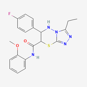 3-ethyl-6-(4-fluorophenyl)-N-(2-methoxyphenyl)-6,7-dihydro-5H-[1,2,4]triazolo[3,4-b][1,3,4]thiadiazine-7-carboxamide