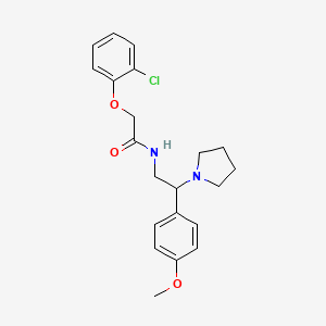 molecular formula C21H25ClN2O3 B11389431 2-(2-chlorophenoxy)-N-[2-(4-methoxyphenyl)-2-(pyrrolidin-1-yl)ethyl]acetamide 