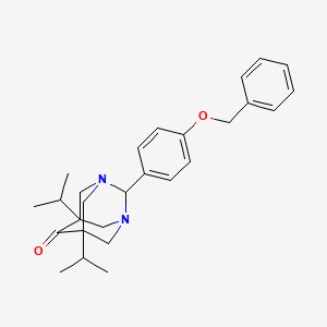 2-[4-(Benzyloxy)phenyl]-5,7-diisopropyl-1,3-diazatricyclo[3.3.1.1~3,7~]decan-6-one