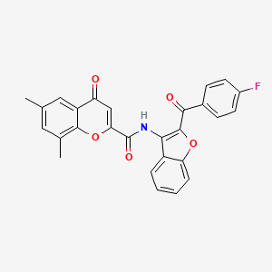 N-{2-[(4-fluorophenyl)carbonyl]-1-benzofuran-3-yl}-6,8-dimethyl-4-oxo-4H-chromene-2-carboxamide