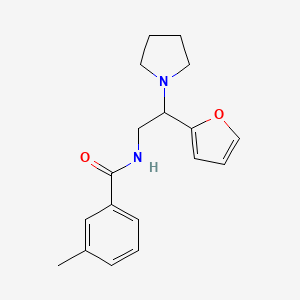 N-[2-(furan-2-yl)-2-(pyrrolidin-1-yl)ethyl]-3-methylbenzamide